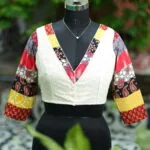 Baisakhi Edit – Blouse in Off white, front view | Tilattama