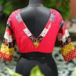 Baisakhi Edit – Blouse in Red, back view | Tilattama