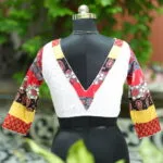 Baisakhi Edit – Blouse in white, back view | Tilattama