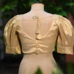 Balloon Puff Raga G/S – Blouse in Golden, back view | Tilattama