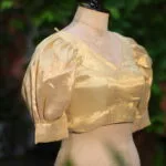 Balloon Puff Raga G/S – Blouse in Golden, side view | Tilattama