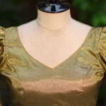 Balloon Puff Raga G/S – Blouse in Metallic Copper | Tilattama