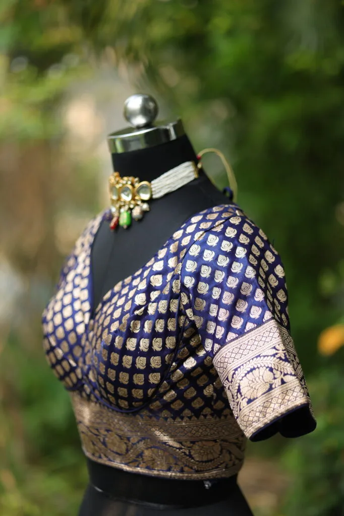 Banarasi Kathan - mid-night-blue