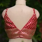 Banarasi Noodles – Blouse in Maroon, back view | Tilattama
