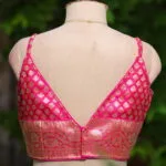 Banarasi Noodles – Blouse in Rani, back view | Tilattama