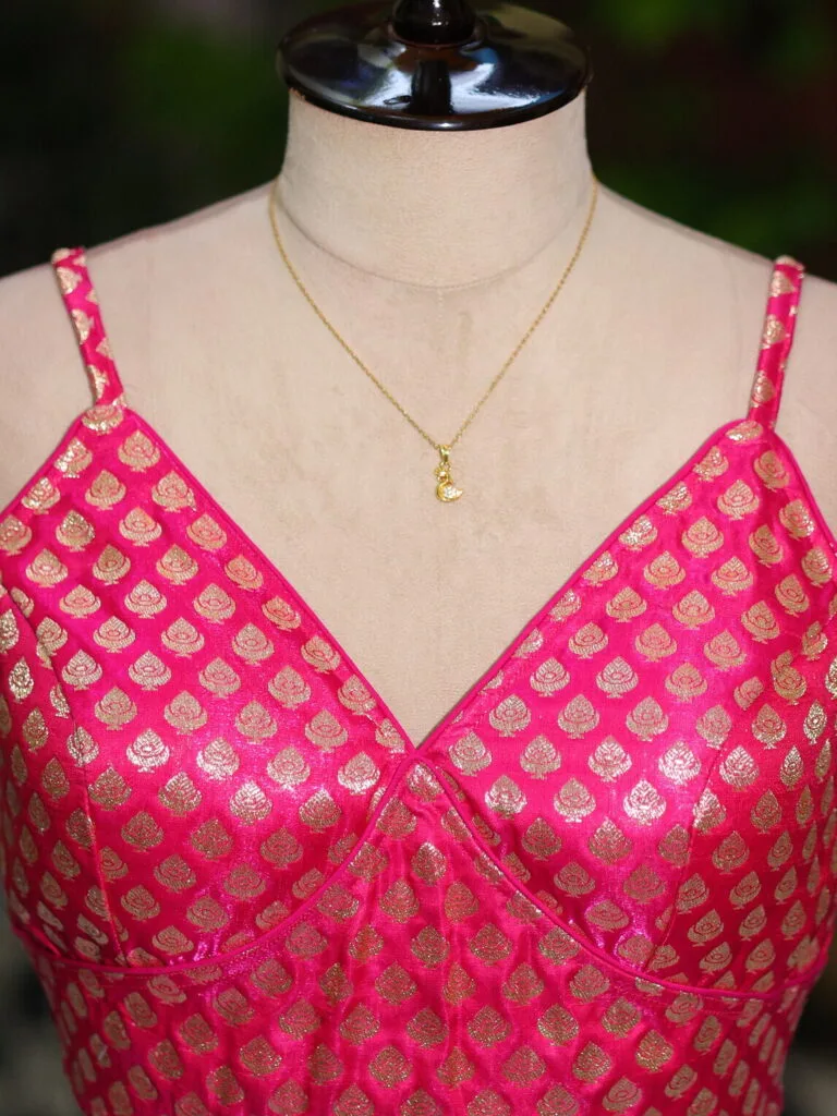 Banarasi Noodles – Blouse in Rani | Tilattama