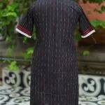 Begumpuri 2 Piece Co ord Set – Kurti in Black, back view | Tilattama