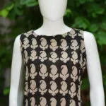 Blooming Bagru One Piece – Kurti in Black | Tilattama