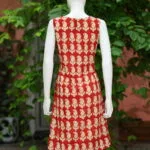 Blooming Bagru One Piece – Kurti in Red, back view | Tilattama