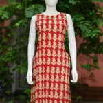 Blooming Bagru One Piece – Kurti in Red, front view | Tilattama
