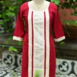 Boho Sanjh – Kurti in Maroon, front view | Tilattama