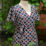 Canvas Curve – Kurti in Blue, side view | Tilattama