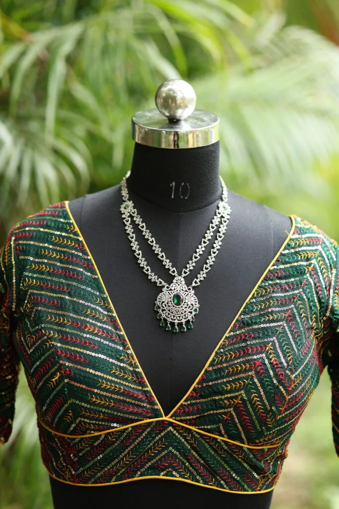 Celeb Sequence – Blouse in Green | Tilattama