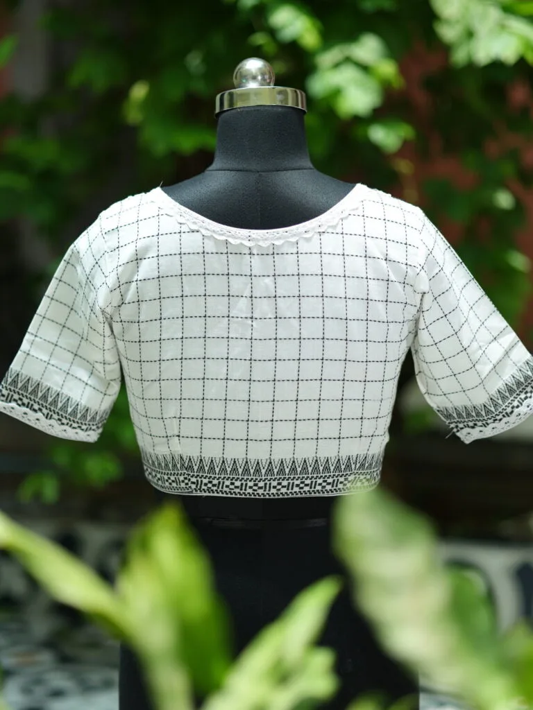 Check Jamdani N/P - white