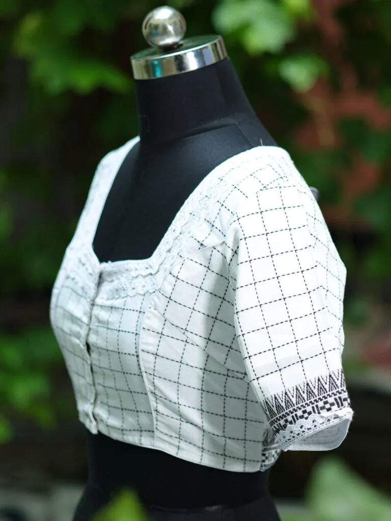 Check Jamdani N/P - white