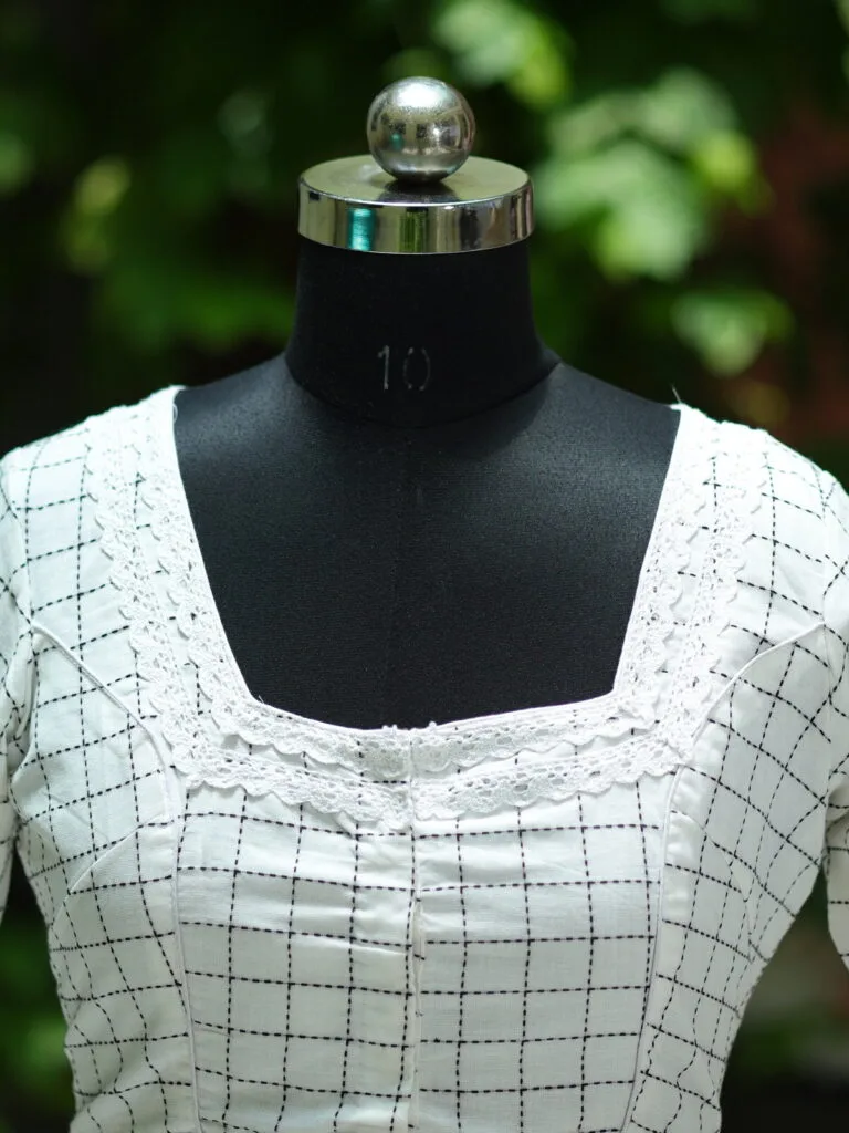 Check Jamdani N/P - white