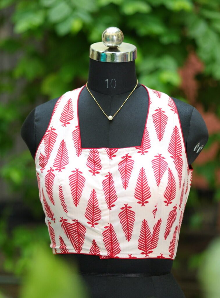 Cotton Block Box Halter