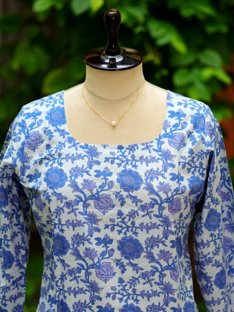 cotton Kurta – Kurti in Blue | Tilattama
