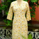 cotton Kurta – Kurti in Cream | Tilattama
