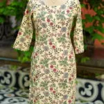 cotton Kurta – Kurti in Cream, front view | Tilattama