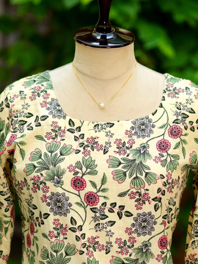cotton Kurta – Kurti in Cream | Tilattama