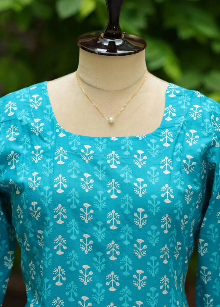 cotton Kurta – Kurti in Firoza | Tilattama
