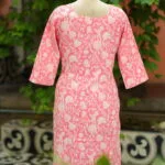 cotton Kurta – Kurti in Peach, back view | Tilattama