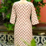 cotton Kurta – Kurti in white, back view | Tilattama
