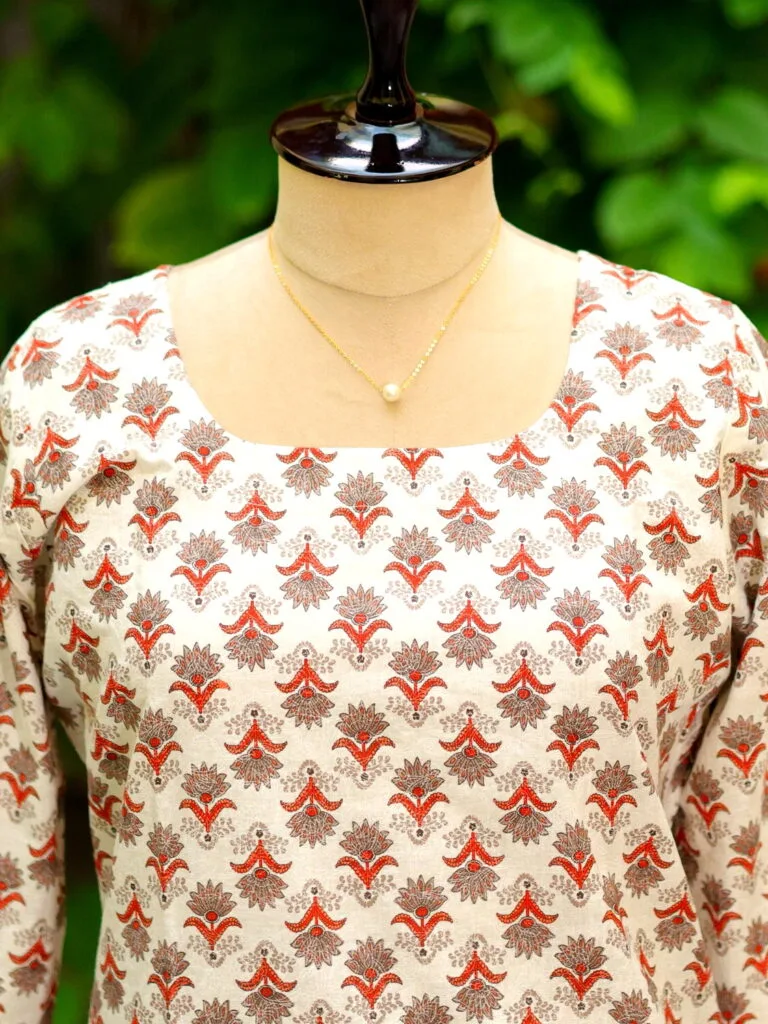cotton Kurta – Kurti in white | Tilattama