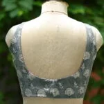 Dabu Round Neck – Blouse in Slate, neckline | Tilattama