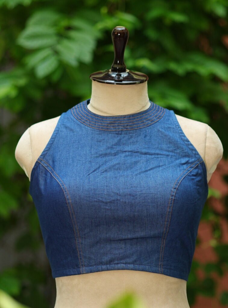 Denim Triangle Halter