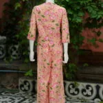 Digital Waist Coat Co ord set – Kurti in Peach, back view | Tilattama