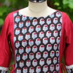 Floral Layerd One Piece – Kurti in Maroon | Tilattama