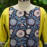 Floral Layerd One Piece – Kurti in Neon Pista | Tilattama