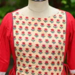 Floral Layerd One Piece – Kurti in Red | Tilattama