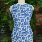 Half N Half Dabu – Kurti in Indigo, back view | Tilattama