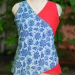 Half N Half Dabu – Kurti in Indigo, front view | Tilattama