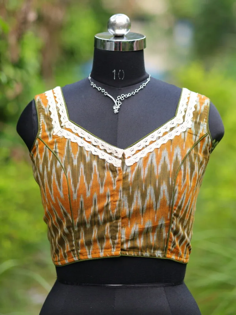 Ikkat Jewel Neck