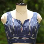 Ikkat Saby Cut - navy-blue