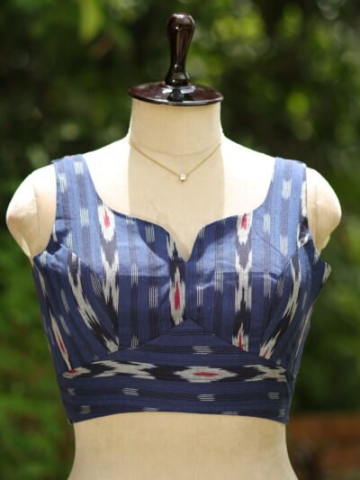 Ikkat Saby Cut - navy-blue