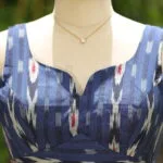 Ikkat Saby Cut - navy-blue