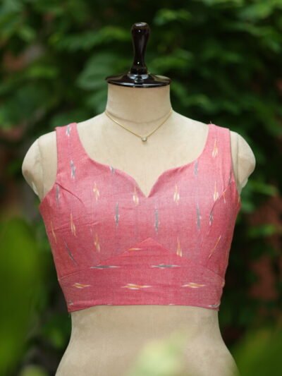Ikkat Saby Cut - peach-sleeveless-44