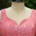 Ikkat Saby Cut – Blouse in Peach Sleeveless 44 | Tilattama
