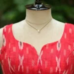 Ikkat Saby Cut – Blouse in Red | Tilattama