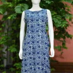 Indigo Infucion One Piece – Kurti in Indigo, front view | Tilattama