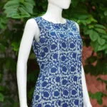 Indigo Infucion One Piece – Kurti in Indigo, side view | Tilattama