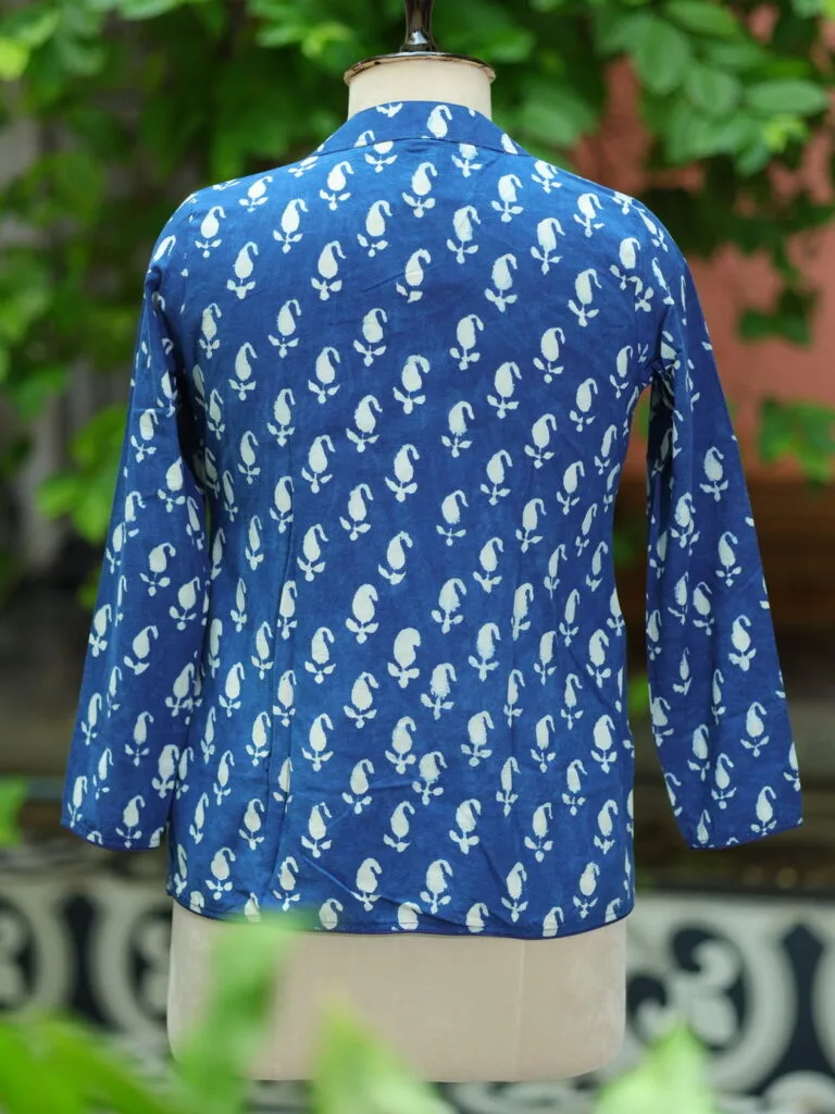 Indigo Infusion – Kurti in Indigo, back view | Tilattama