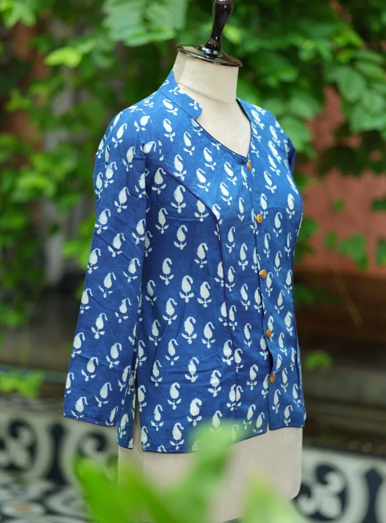 Indigo Infusion – Kurti in Indigo, side view | Tilattama