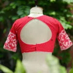 Jaharat jamdani – Blouse in Red, back view | Tilattama
