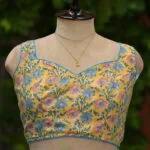 Jaipuri Jadu N/P – Blouse in Yellow, front view | Tilattama